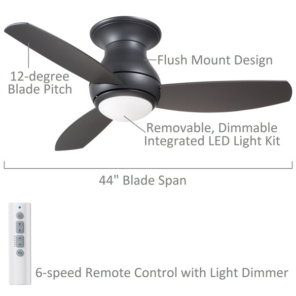 Latitude Run® Ceiling Fan with LED Lights & Reviews Wayfair